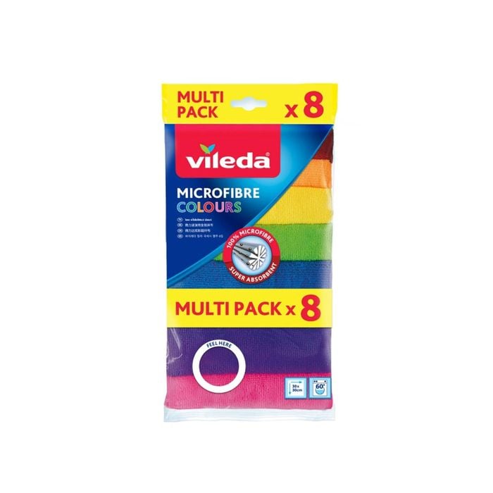 Vileda Colours Microfibre Cloths - 8 Pack