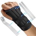NNEOBA Adjustable Wrist Support Brace 1Pc Wristband L, Black