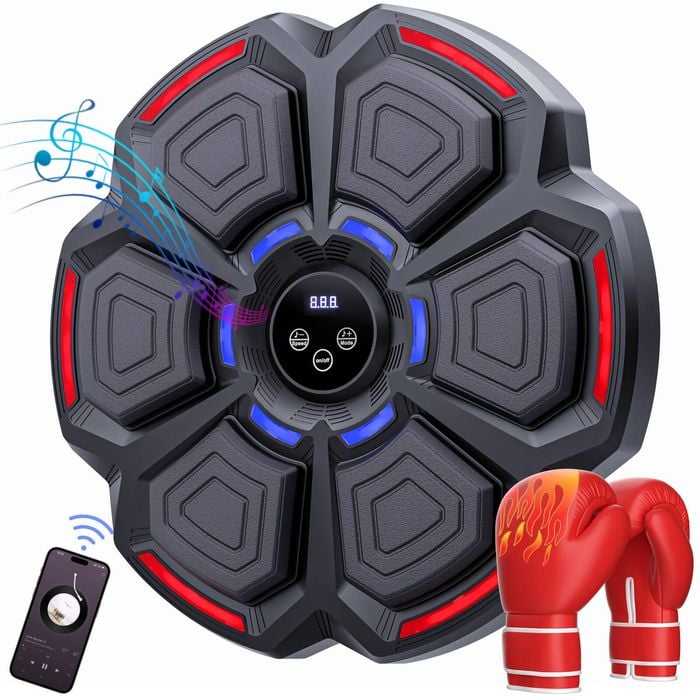 Advwin Music Boxing Training Machine Compact Wall Mounted Boxing Target Punching Equipment Black