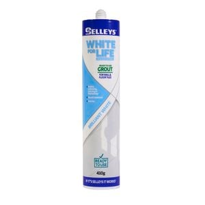 Selleys 410g White for Life Grout Cartridge Ready to Use