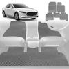 6D Diamond Car Floor Mats for Mazda 3 2019-Current-Full Set-Grey-Outback GT