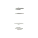 Lugna 4 Shelf Insert Kit Mist Fits 450 x 580mm Cabinet Shell