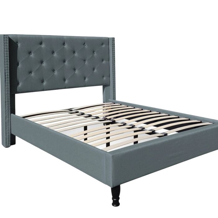 New Lisbeth Bed Frame Blue - Double