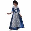 Colonial Period Blue Dress Historical Victorian Regency Child Girls Costume L