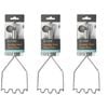 3PK Topchef Stainless Steel Potato Press Kitchen Utensil 26.5cm Silver
