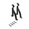 Windoware 100mm Black Metal Single Stayed Curtain Bracket - 2 Pack