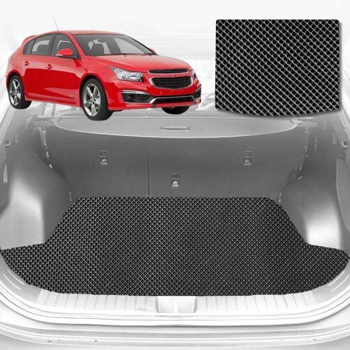 6D Diamond Car Boot Mat for Holden Cruze 2009-2016-Cargo Mat-Black-Outback GT