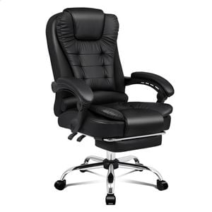 ALFORDSON Executive Office Chair with Footrest Black