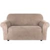 Smarcute 2 Seater Stretch Suede Soft Luxurious Fabric Sofa Cover Sand