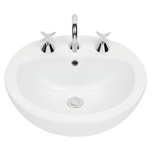Stylus Semi Recessed Venecia Vanity Basin - 3 Tap Holes