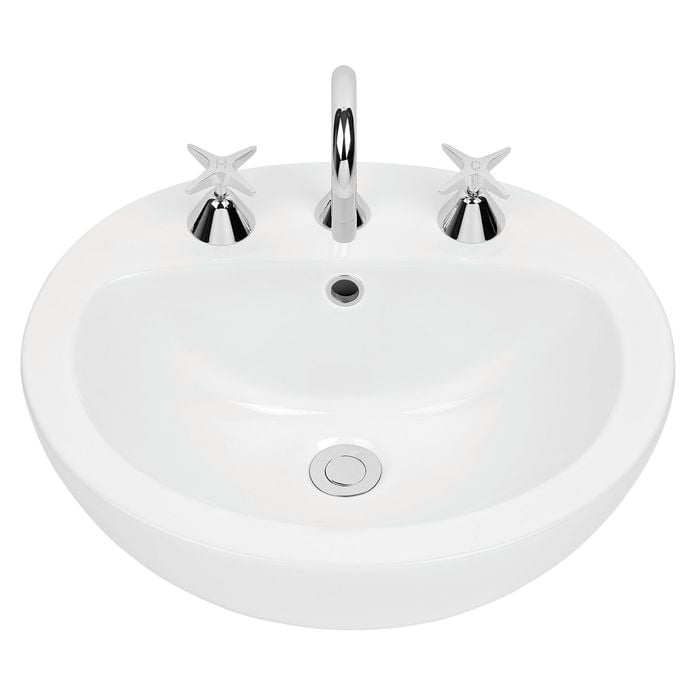 Stylus Semi Recessed Venecia Vanity Basin - 3 Tap Holes