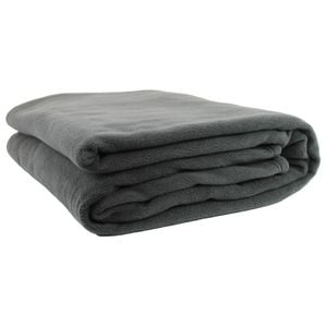 Jason Commercial Double Bed Polar Fleece Blanket 225x245cm Charcoal