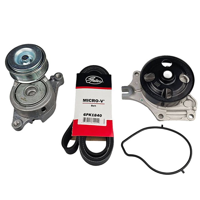 Engine Drive Belt Tensioner & Water Pump Kit For Mazda 2 DE 1.5L ZY Engines