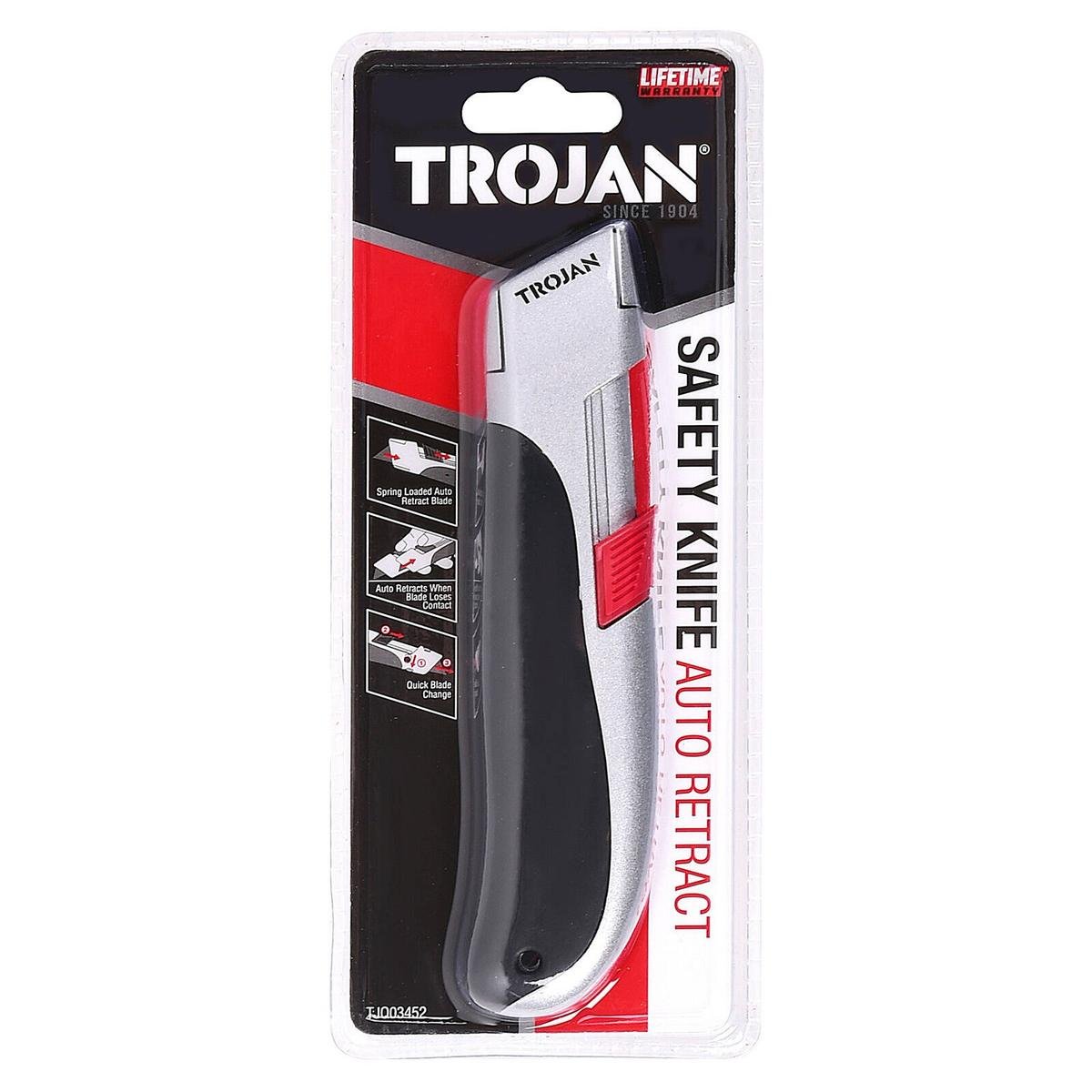 Trojan Auto Retract Safety Knife - Bunnings Australia