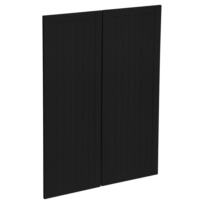 Kaboodle 900mm Black Olive Medium Country Pantry Doors - 2 Pack