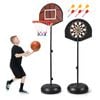 Costway 2in1 Basketball Hoop Stand System Double-sided Backboard 6 Dart