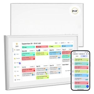 Fohoa 21.5 Inch Smart Digital Calendar And Chore Chart With Full Hd Touchscreen Display