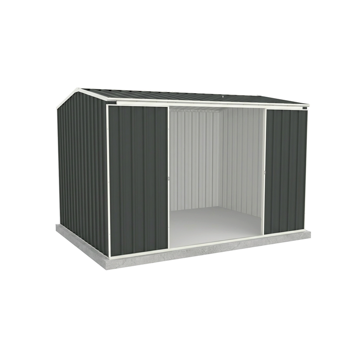 Absco Sheds 3.0 x 2.26 x 2.0m Woodland Grey Ezislider Double Sliding Door Garden Shed