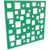 ProtectorAl 300 - 1200 x 300 - 1200mm Light Green / Gloss White Squares Unframed Composite Deco Panel