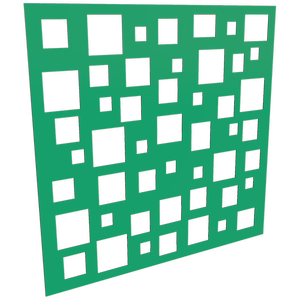 ProtectorAl 300 - 1200 x 300 - 1200mm Light Green / Gloss White Squares Unframed Composite Deco Panel