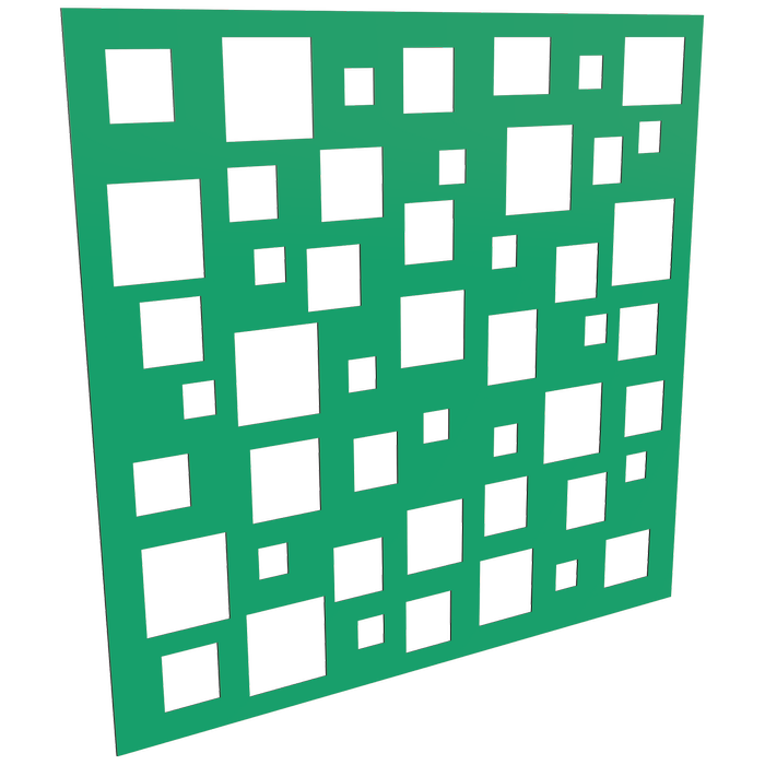 ProtectorAl 300 - 1200 x 300 - 1200mm Light Green / Gloss White Squares Unframed Composite Deco Panel