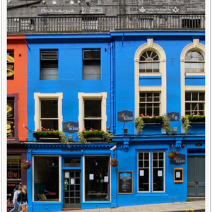 Galrie Vibrant Edinburgh Facades - Colorful Street Art Print Photography, White Frame, 70 x 100cm (28 x 40inch)