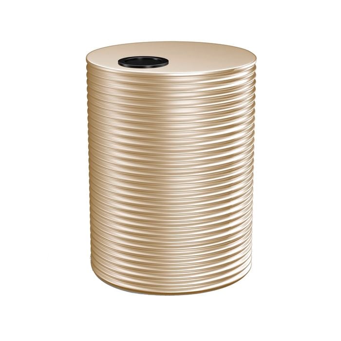 Kingspan 2000L Round Steel Water Tank - Paperbark 1200mm x 1860mm