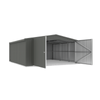 Absco Structures 5.64mW x 5.49mD x 2.64mH Woodland Grey Double Barn Door Garage