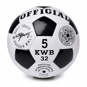 Classic Soccer Ball Football Training Standard Size 5 - Black/White - Black/White | 5 | Plastic