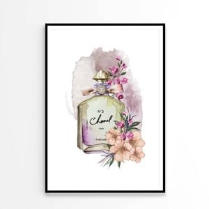 Green Peach Colored Fashion Bottle   Print 100% Australian Made 90 x 120cm   (Poster)
