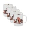 4PK Ashdene Puppy Love Dachshund Drinking Coffee/Tea Mug 11.5x8cm