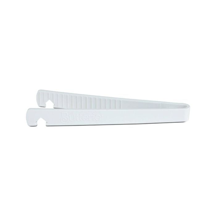 Butterie Plastic Toaster Kitchen Tongs Cooking Utensil White 24x8.7cm