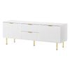 Levede 160CM Textured TV Cabinet with 2 Drawers White