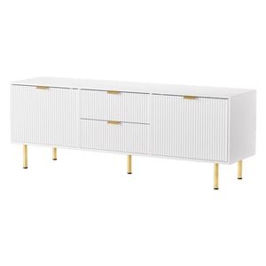Levede 160CM Textured TV Cabinet with 2 Drawers White