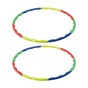 2pk Body Sculpture Hula Hoop For Abdominal & Back Exercise Multi Coloured 94cm