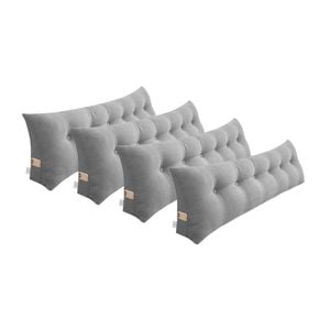 SOGA 4x 180cm Silver Wedge Pillows