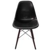 Sk Designer Living | Replica Eames Dsw Eiffel Chair | Plastic & Walnut - Black
