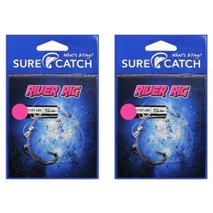 2x Surecatch Pre-Tied River Rig Bronze Hook Ready To Use Fishing Rig Size 4