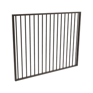 ProtectorAl 1201 - 1500 x 1200mm Black Aluminium Garden Gate Flat Top - Black