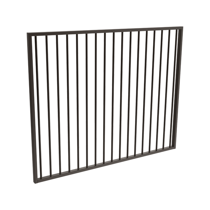 ProtectorAl 1201 - 1500 x 1200mm Black Aluminium Garden Gate Flat Top - Black