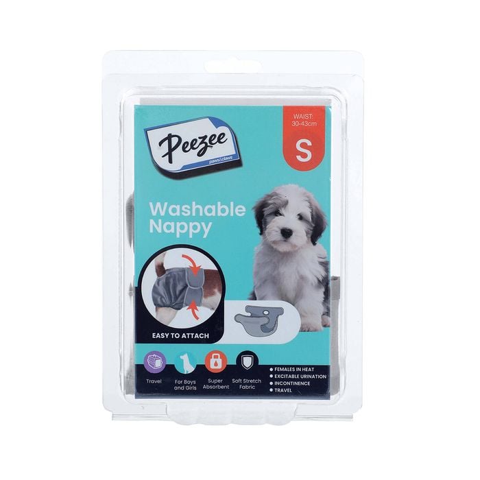 Paws & Claws 21.5 x 28cm Washable Pet Nappy - Small
