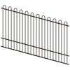 ProtectorAl 1201-2400W x 1500H Satin Black Top Pool Fence Panel Raked Up to 15º - Black