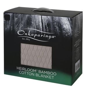 Onkaparinga Heirloom Bamboo Cotton Blanket QB/KB Linen