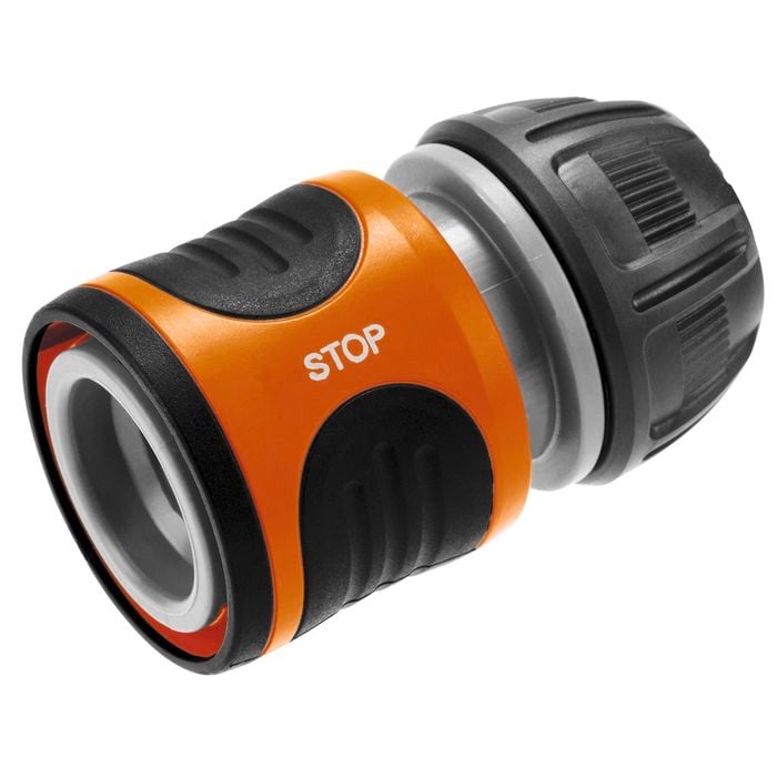 GARDENA 13mm Hose Connector With Stop Valve