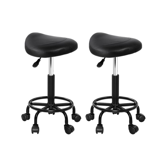 Artiss Salon Stools Black x2