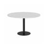 Olg Disc Meeting Table White Frame White Top 1200mm Diameter