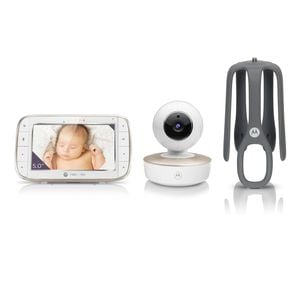 Motorola VM855 CONNECT, Secure 5" Portable Wi-Fi Video/Audio Baby Monitor With Crib Mount