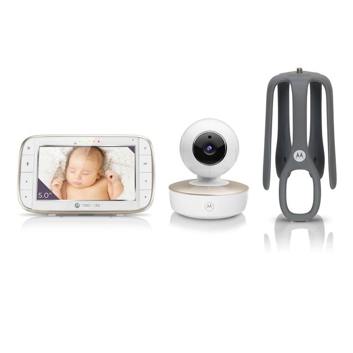 Motorola VM855 CONNECT, Secure 5" Portable Wi-Fi Video/Audio Baby Monitor With Crib Mount