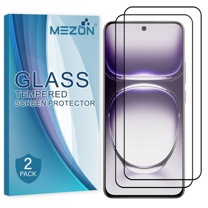 2 Pack MEZON OPPO Reno12 Pro 5G Full Cover Tempered Glass Screen Protectors