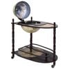vidaXL Eucalyptus Freestanding Globe Bar Wind Stand Green Storage